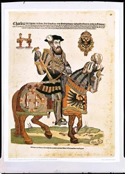 Retrato ecuestre de Carlos V en armadura (1500-58)